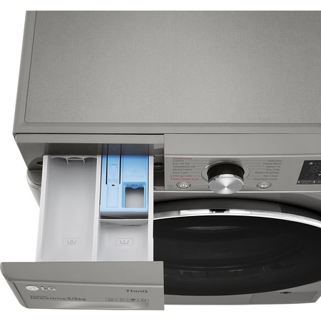 Masina de spalat rufe cu uscator LG F4DV509S0E, 9 kg spalare, 6 kg uscare, 1400 rpm, Clasa B, TurboWash 59, Steam, Argintiu