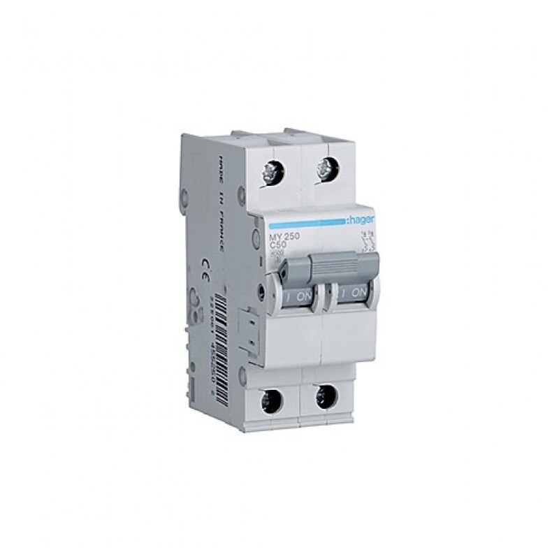 Siguranta Automata, Hager, 50A, 2P, 4.5KA, Curba C, MY250