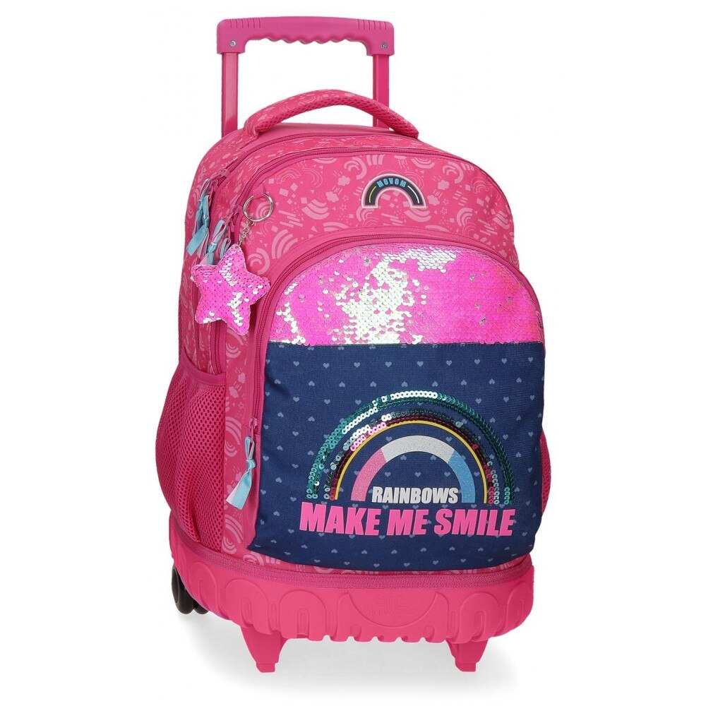 Rucsac / troler convertibil 2 roti Movom Glitter Rainbow