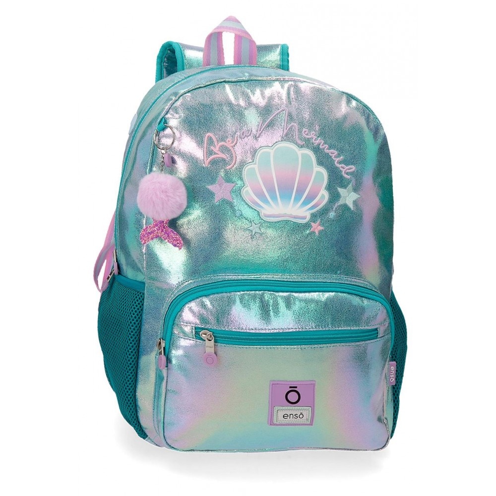 Rucsac fete, adaptabil, compartiment laptop Enso BE A Mermaid, 32x42x14 cm