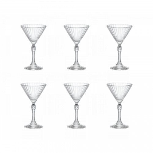 NEW BORMIOLI ROCCO AMERICA 20s 155ml SMALL MARTINI GLASSES SET 6