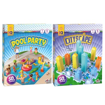 Pachet 2 jocuri IQ Booster - Cityscape Ro si Pool party Pachet 2 jocuri IQ Booster - Cityscape Ro si Pool party