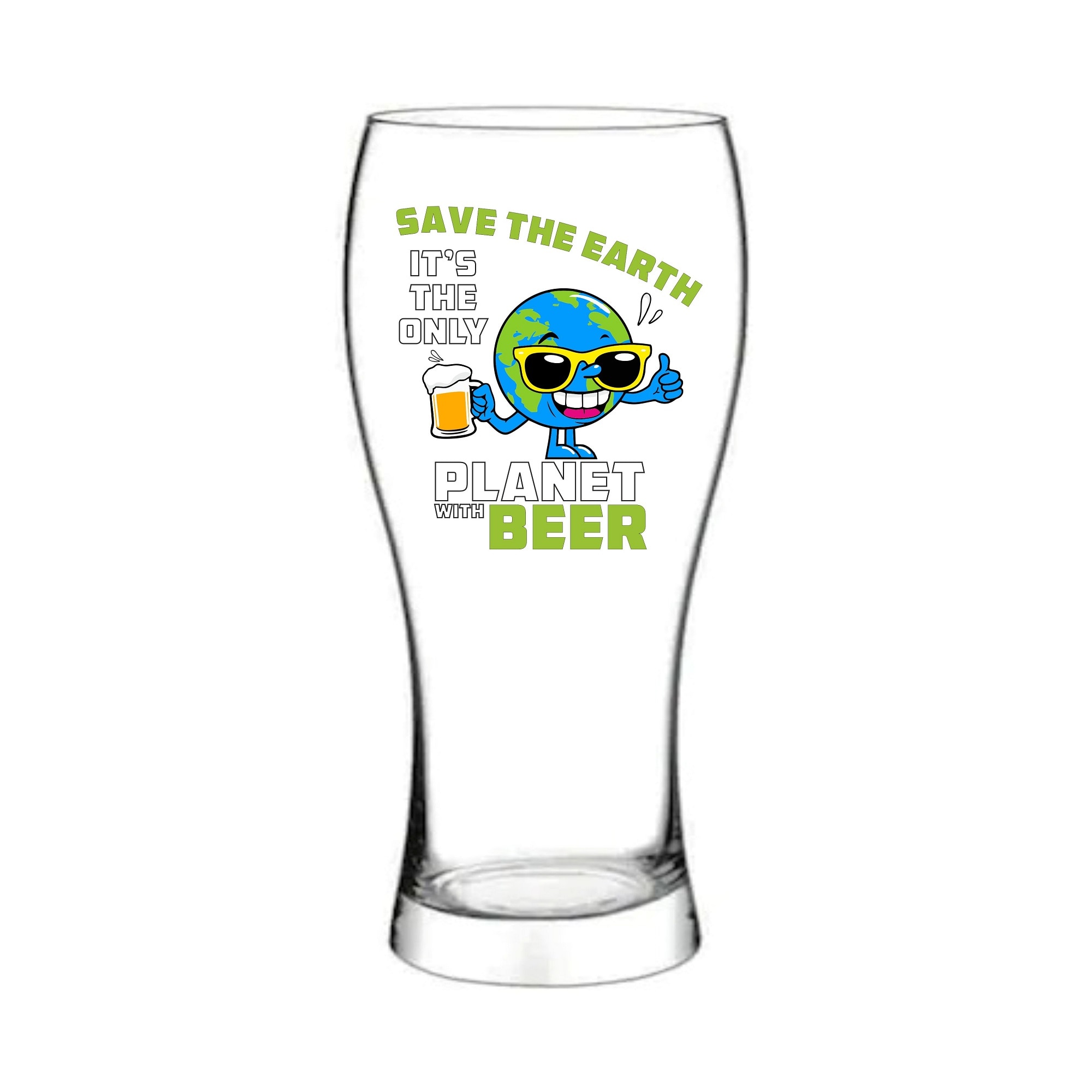 Pahar de bere Save the Earth It's the only planet with beer, 500 ml