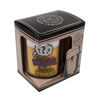 Halba de bere Berea nu te intreaba. Berea te intelege! 500 ml Halba de bere Berea nu te intreaba. Berea te intelege! 500 ml