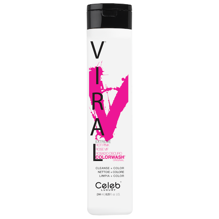 Веган розов шампоан оцветител Celeb Luxury Extreme Hot Pink Shampoo