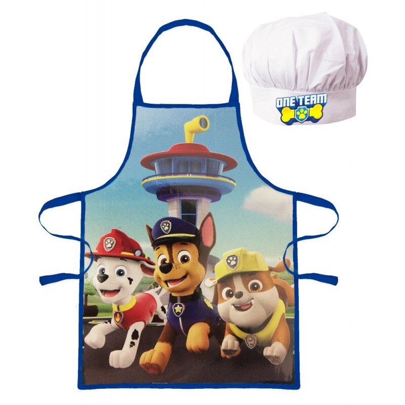 Set Sort Si Boneta De Bucatar Paw Patrol One Team V2 , 3-8Ani, Roz