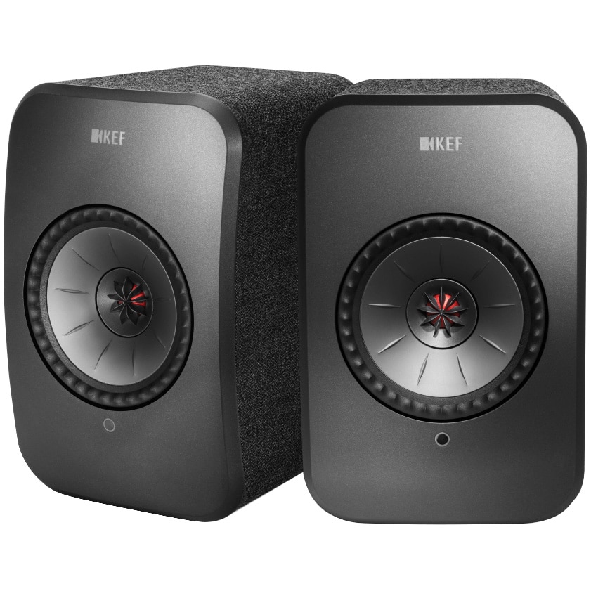 Boxe KEF LSX wireless streaming, 2 x 100 W, Bluetooth, Air Play 2, Negru