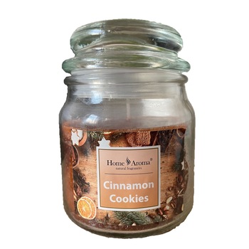Lumanare cu aroma de Cinnamon Cookies, Home Aroma, HADH20077, 200 g, 30 h Lumanare cu aroma de Cinnamon Cookies, Home Aroma, HADH20077, 200 g, 30 h