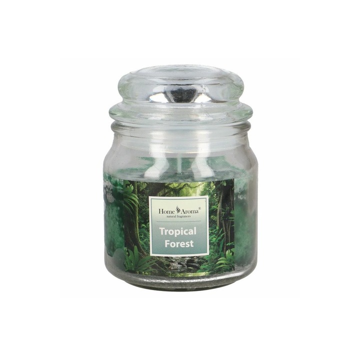Tropusi erdő illatú gyertya, Home Aroma, HADH20077, 200 g, 30 h