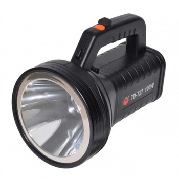 Lanterna portabila cu led 100 w , acumulator integrat, distanta maxima luminare 1000 metri, negru teleMAG Lanterna portabila cu led 100 w , acumulator integrat, distanta maxima luminare 1000 metri, negru teleMAG