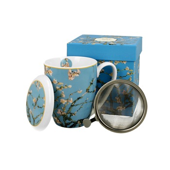 Cana cu infuzor pentru ceai, Flori de Migdal, Van Gogh, 380 ml Cana cu infuzor pentru ceai, Flori de Migdal, Van Gogh, 380 ml