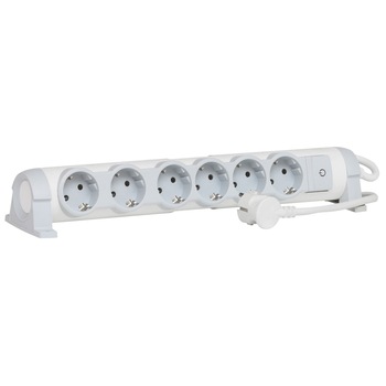 Prelungitor multipriza cu intrerupator, Legrand, cablu, 6 prize, 1.5 m gri Prelungitor multipriza cu intrerupator, Legrand, cablu, 6 prize, 1.5 m gri
