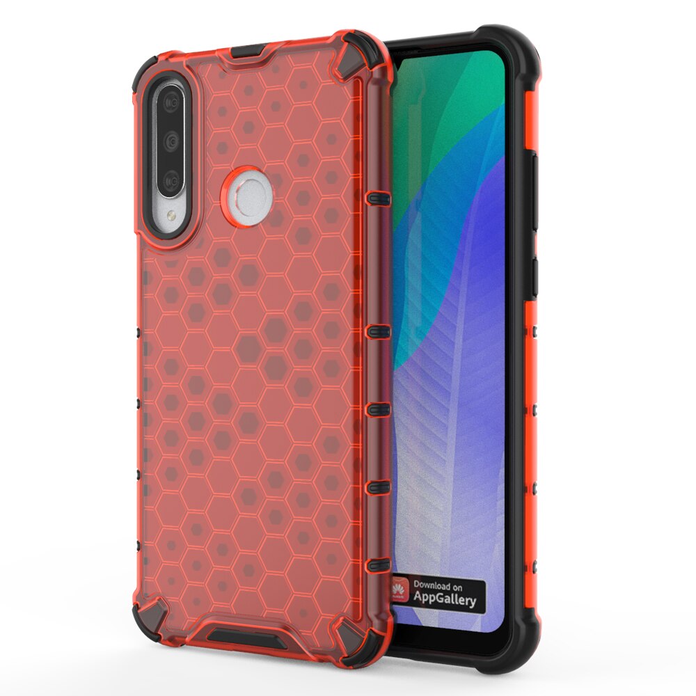 Husa Pentru HUAWEI Y6p - Gel TPU Honeycomb Armor, Rosu