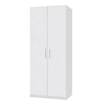 Dulap Mondo 2U, Alb, H220xL80xA50, cu 5 polite, PAL de 18 mm Dulap Mondo 2U, Alb, H220xL80xA50, cu 5 polite, PAL de 18 mm