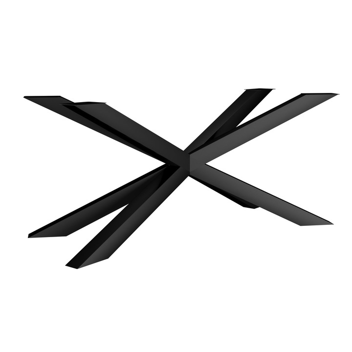 Метален крак за маса Spider L, черен мат, 160x70x72 см