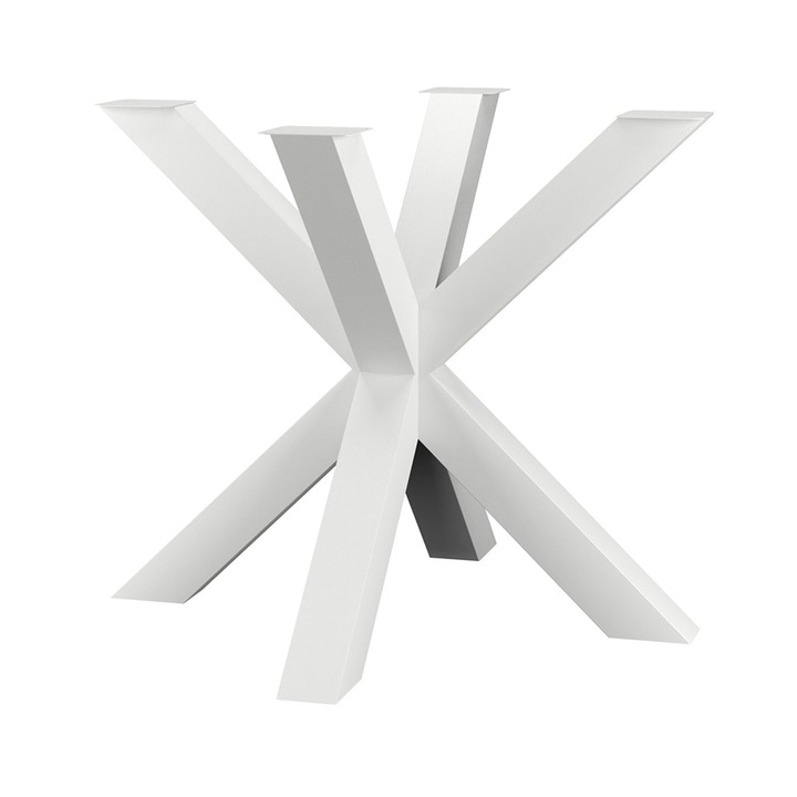 Метален крак за маса Spider S, Бял, 70x70x72 см
