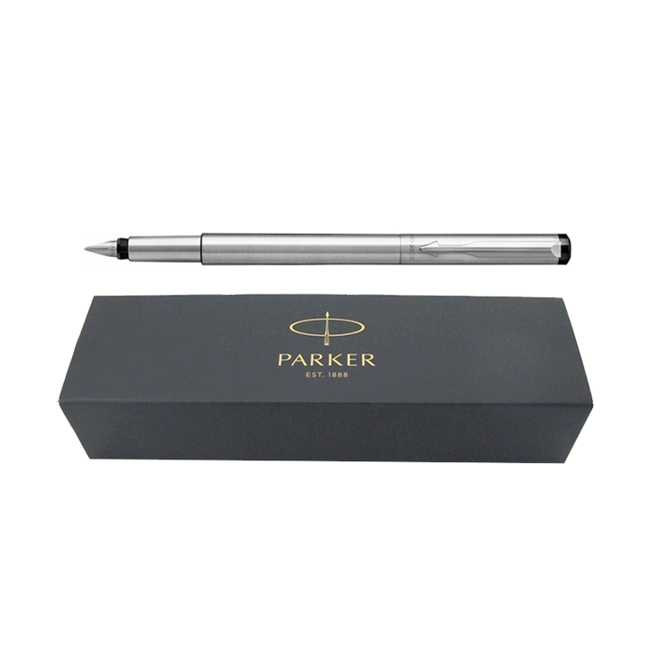 Stilou Parker Vector Royal argintiu satinat cu accesorii cromate
