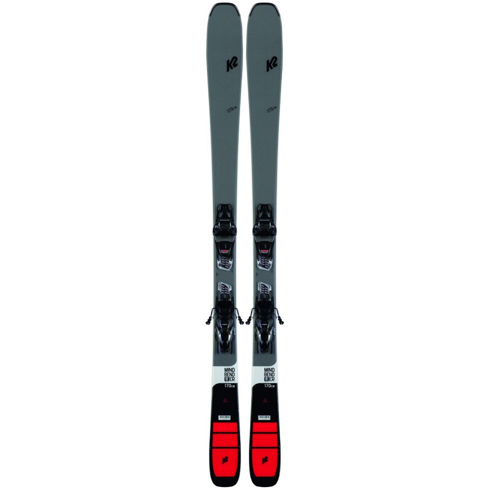 Schiuri K2 MINDBENDER RX FREE TEN QUIKCLIK, cu legaturi, 170cm, gri/negru/rosu