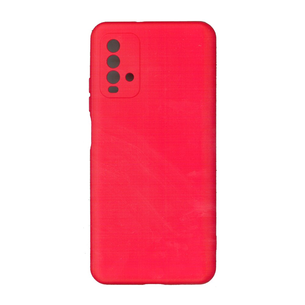 Husa Liquid din silicon mat, pentru Redmi 9T, rosu