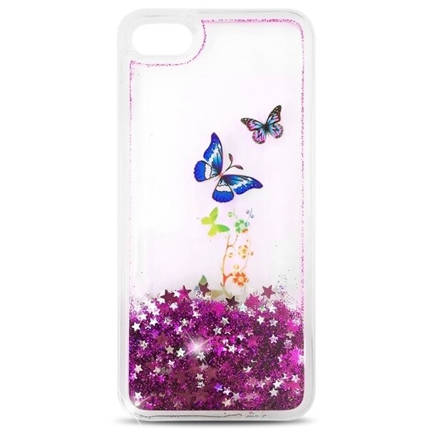 Husa Pentru Samsung Galaxy J5 2016, Glitter Lichid Fluturi, Mov, Paramount