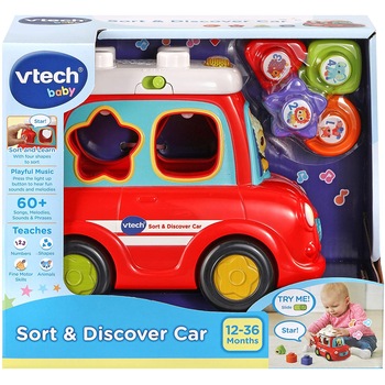 Jucarie interactiva Sorting Car, Vtech, Multicolor, 1 an+ Jucarie interactiva Sorting Car, Vtech, Multicolor, 1 an+