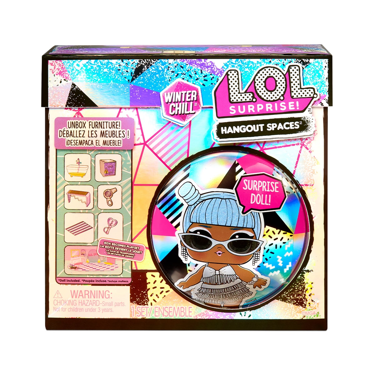 Set papusa L.O.L. Surprise! Winter Chill Hangout Spaces, Spa