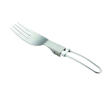 Tacam camping pliabil inox furculita Pinguin, cu husa Tacam camping pliabil inox furculita Pinguin, cu husa