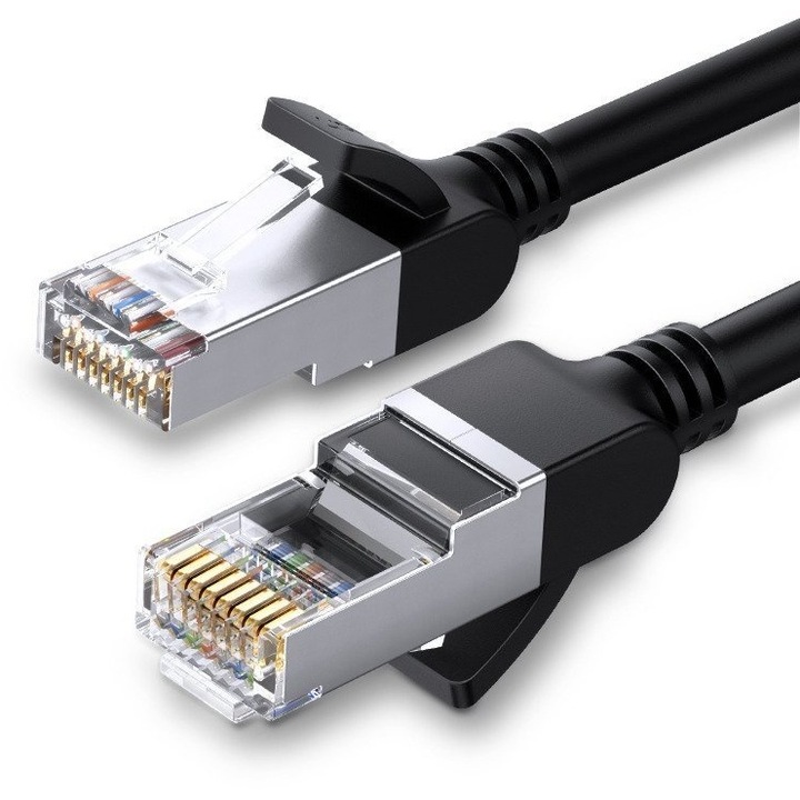 Мрежов кабел Ugreen, Cat 6, UTP, Ethernet RJ45, меден, 10m, черен