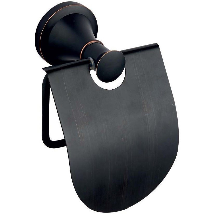 Suport hartie igienica Ermetiq Luxury ER-J833, cu aparatoare, 8.3x14.2 cm, Negru
