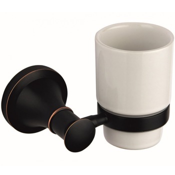 Suport pasta/periuta dinti Ermetiq Luxury, cu pahar ceramica, Negru Suport pasta/periuta dinti Ermetiq Luxury, cu pahar ceramica, Negru