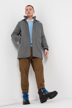 Selected Homme, Palton din amestec de lana Stavanger, Gri melange Selected Homme, Palton din amestec de lana Stavanger, Gri melange