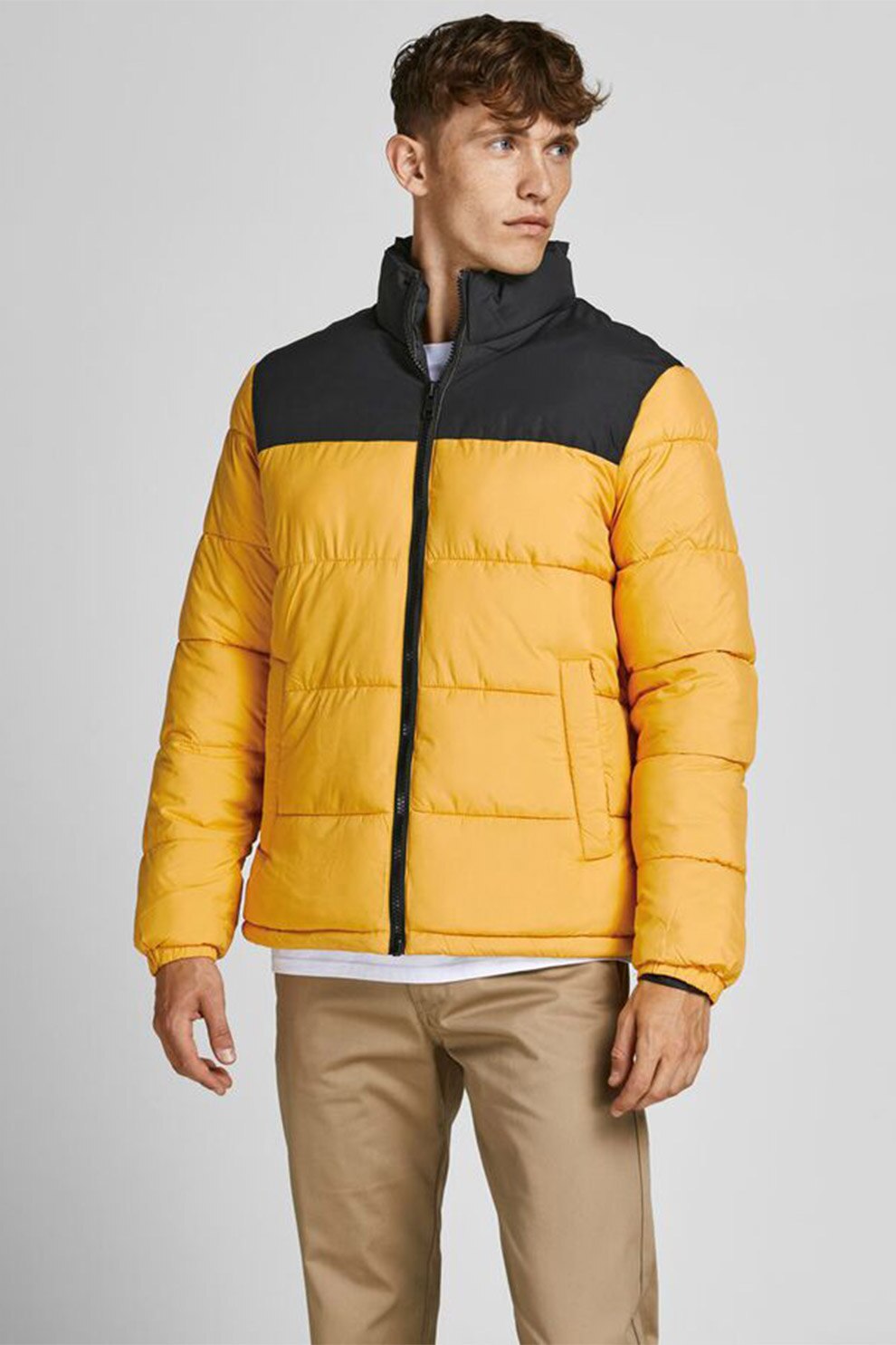 Jack&Jones, Geaca pufoasa Paul, Oranj pal/Negru