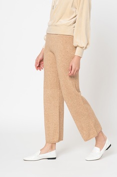Only, Pantaloni ampli tricotati fin Katia, Maro deschis melange Only, Pantaloni ampli tricotati fin Katia, Maro deschis melange