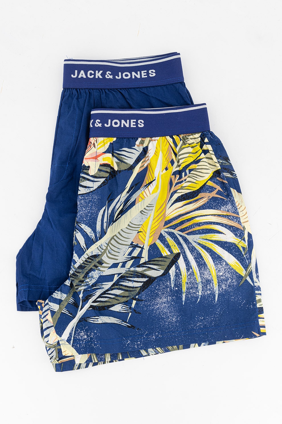 Jack&Jones, Set de boxeri cu banda logo in talie Green - 2 perechi, Albastru inchis