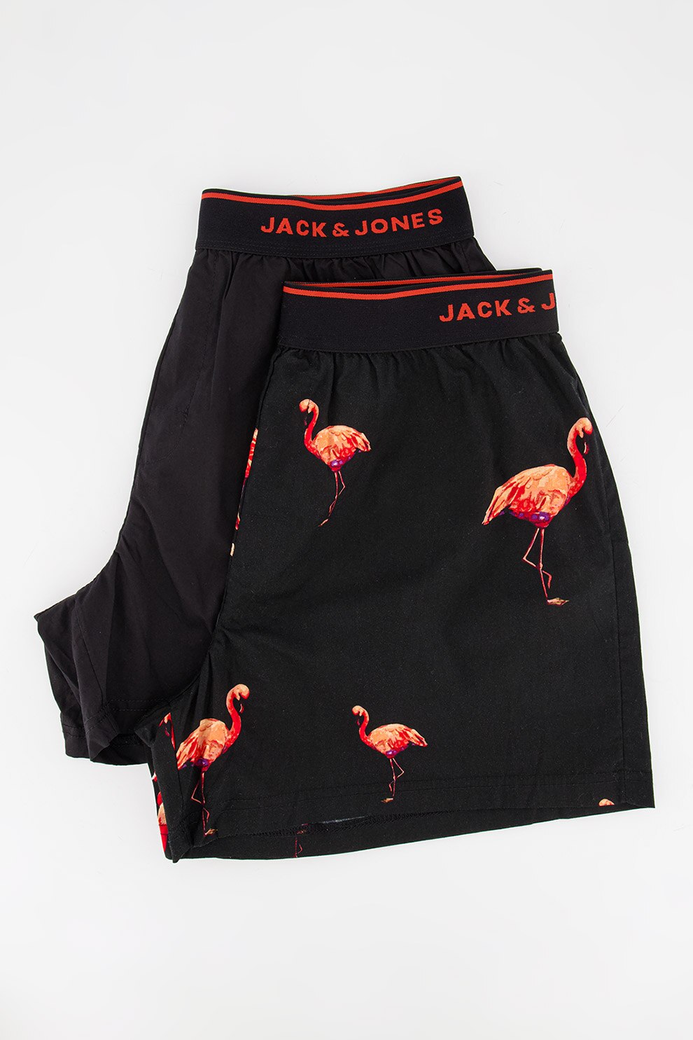 Jack&Jones, Set de boxeri cu banda logo in talie Green - 2 perechi, Negru