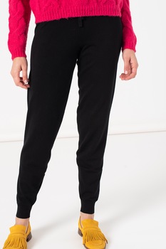 Vero Moda, Pantaloni sport cu snur in talie Edith, Negru Vero Moda, Pantaloni sport cu snur in talie Edith, Negru