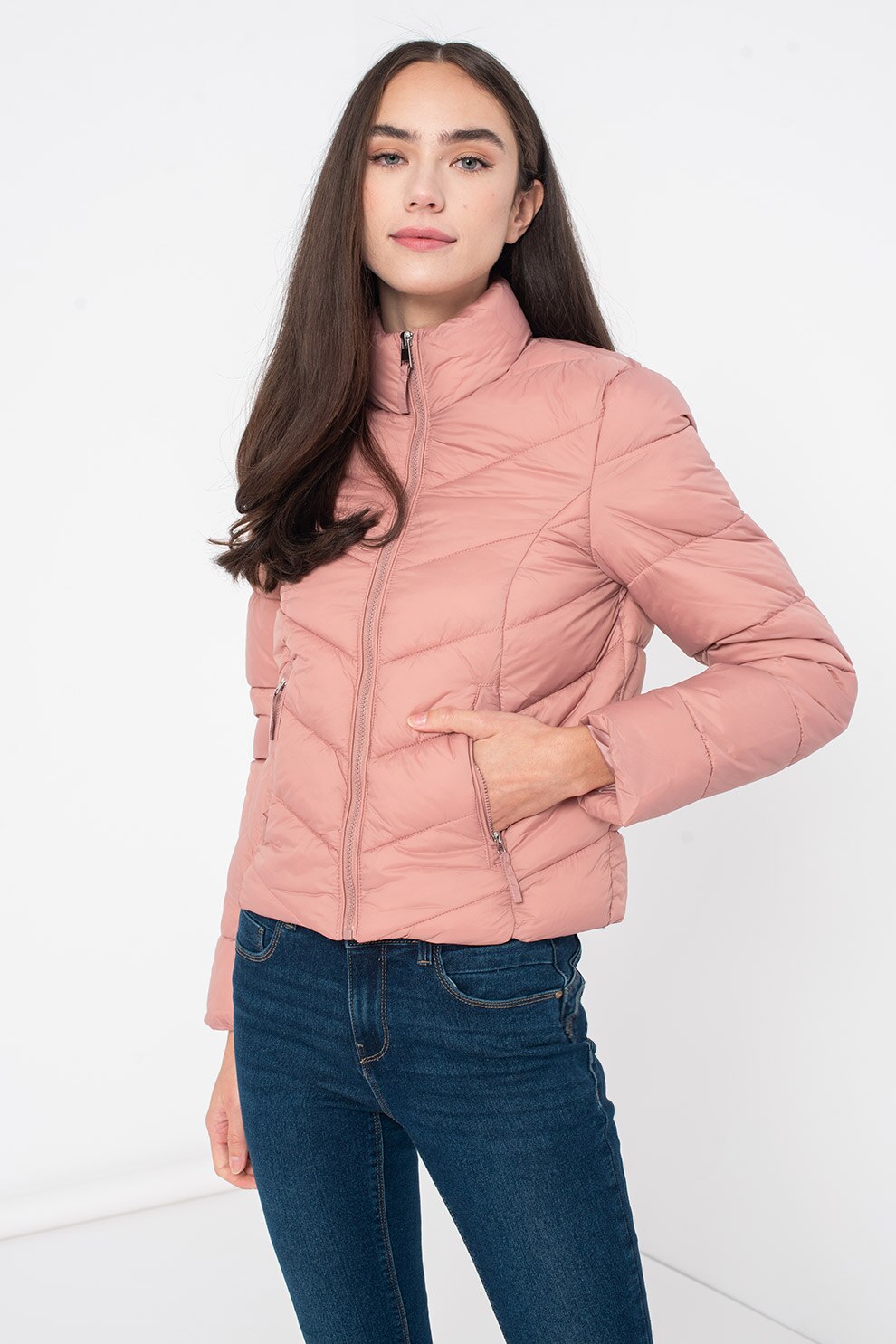 JdY, Jacheta crop cu aspect matlasat, Roz