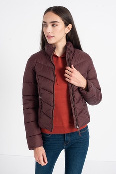 JdY, Jacheta crop cu aspect matlasat, Visiniu JdY, Jacheta crop cu aspect matlasat, Visiniu