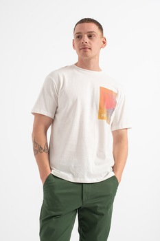 Jack&Jones, Tricou relaxed fit cu imprimeu Finitys, Alb Jack&Jones, Tricou relaxed fit cu imprimeu Finitys, Alb