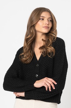 JdY, Cardigan cu decolteu in V tricotat Julie, Negru JdY, Cardigan cu decolteu in V tricotat Julie, Negru