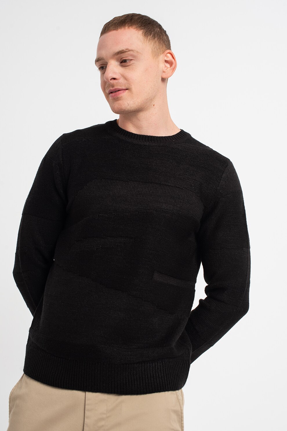 Only & Sons, Pulover din acrilic si bumbac Bardo, Negru