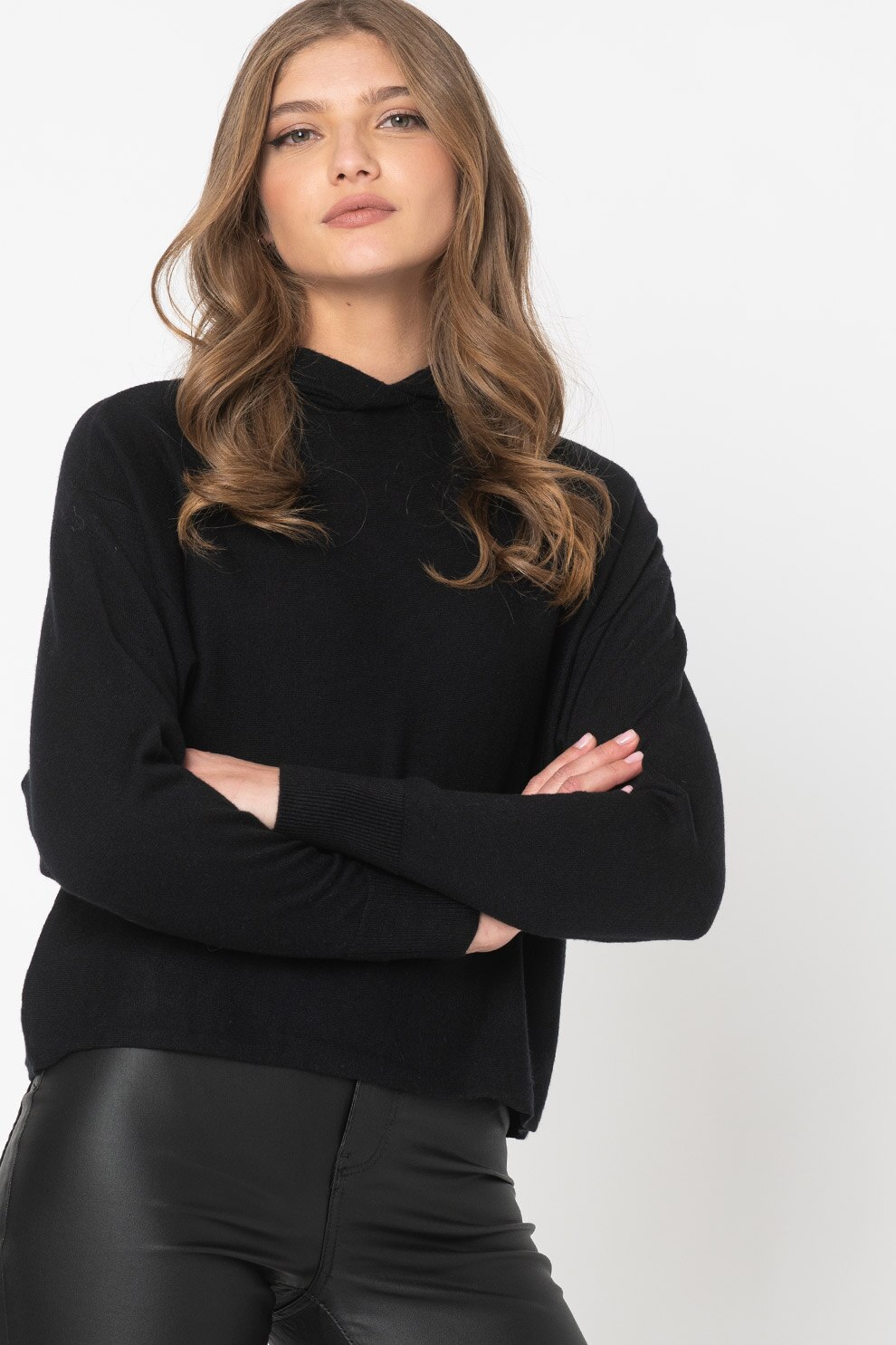 Only, Pulover cu gluga La Belle, Negru