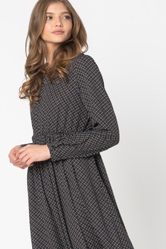 JdY, Rochie midi cu imprimeu Base Boey, Negru/Alb JdY, Rochie midi cu imprimeu Base Boey, Negru/Alb