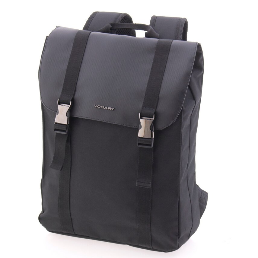 Rucsac Casual, din material reciclat, Vogart, EBORN, 42 x 30 x 11 cm, MV 24225, Negru