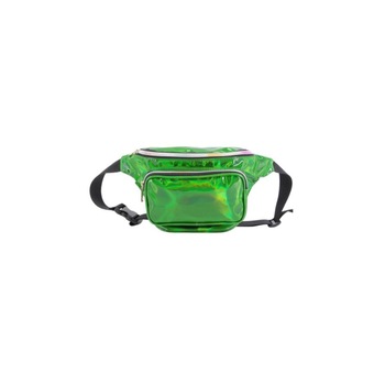 Borseta Shiny cu 3 buzunare exterioare cu fermoar, Verde Borseta Shiny cu 3 buzunare exterioare cu fermoar, Verde