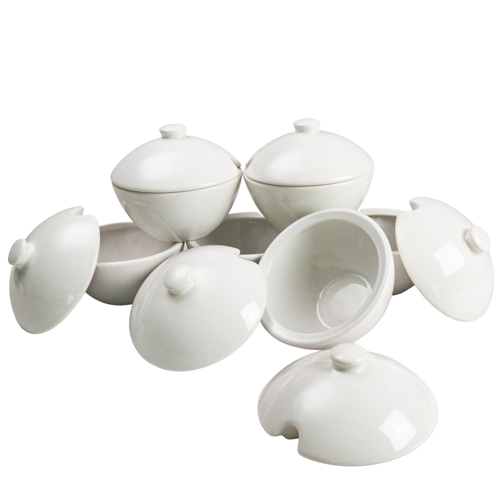 Set 6 cutii depozitare zahar, Cesiro, 200 ml, Alb Arctic