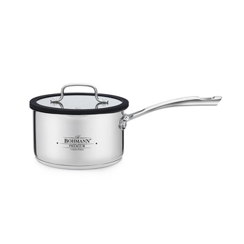 Cratita cu capac Bohmann Premium, Inox 18/10, 16 CM, 1.8L, Inductie Cratita cu capac Bohmann Premium, Inox 18/10, 16 CM, 1.8L, Inductie