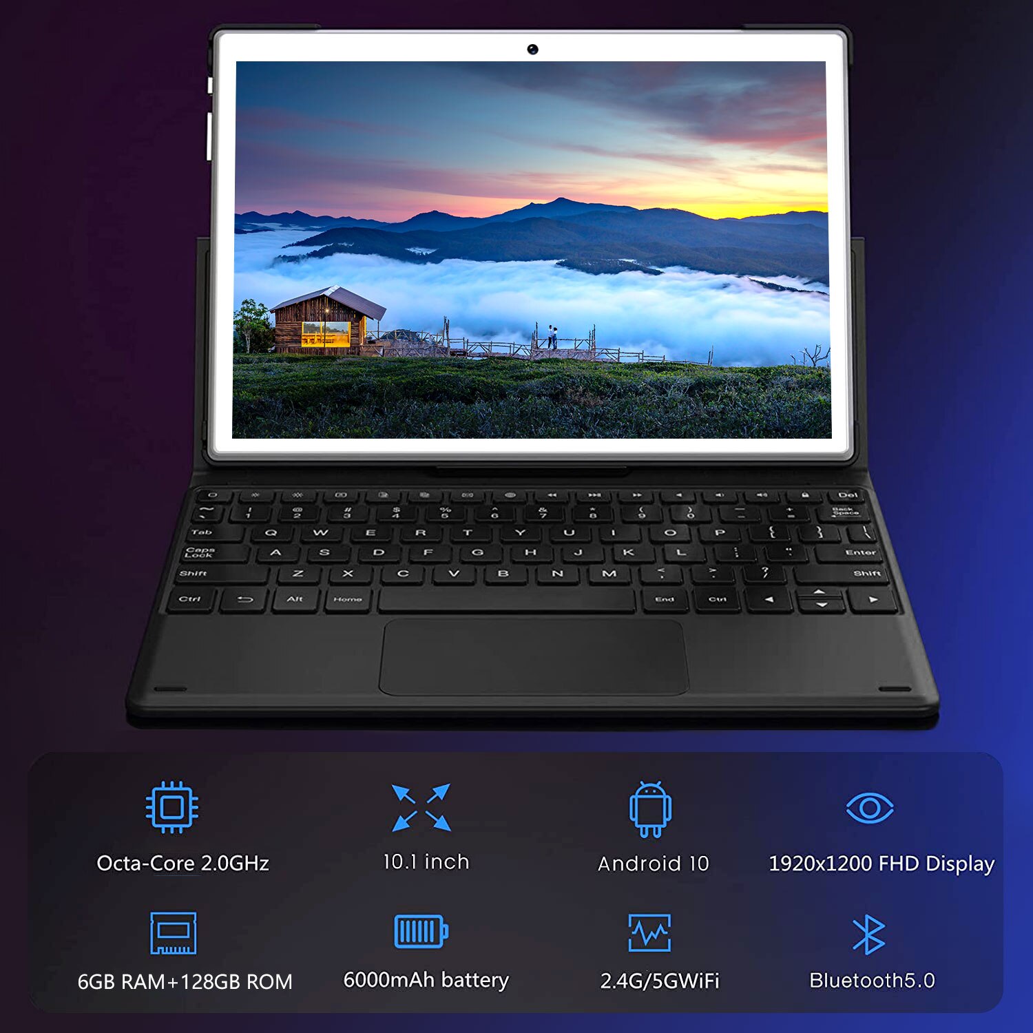 Таблет TOSCIDO T50, окта-ядрен, 10.1", 6 GB RAM, 128 GB, Android 10.0 ...
