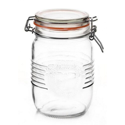 Borcan depozitare sticla cu capac Banquet 1000 ml