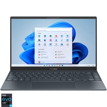 Laptop ultraportabil ASUS ZenBook 13 UX325EA cu procesor Intel® Core™ i7-1165G7, 13.3 Laptop ultraportabil ASUS ZenBook 13 UX325EA cu procesor Intel® Core™ i7-1165G7, 13.3